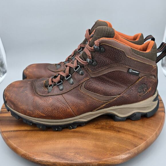Timberland Boots Men\'s 13 Brown Leather Lace Up Ankle Waterproof Maddsen main image 8